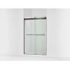 Sliding shower door, 74" H x 44-5/8 - 47-5/8" W, with 1/4" thick Crystal Clear glass