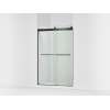 Sliding shower door, 74" H x 44-5/8 - 47-5/8" W, with 1/4" thick Crystal Clear glass