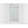 Sliding shower door, 74" H x 44-5/8 - 47-5/8" W, with 1/4" thick Crystal Clear glass