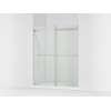 74" H sliding shower door with 1/4"-thick glass