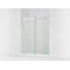 74" H sliding shower door with 1/4"-thick glass