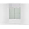 Sliding bath door, 55-1/2" H x 56-5/8 - 59-5/8" W, with 1/4" thick Frosted glass