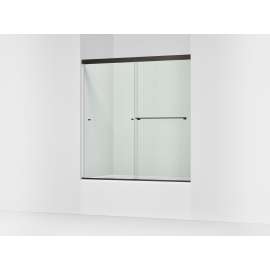 62" H sliding bath door with 5/16"-thick glass
