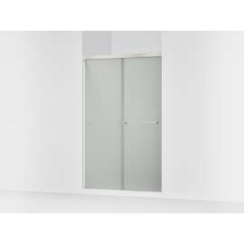 Sliding shower door, 76" H x 44-5/8 - 47-5/8" W, with 5/16" thick Frosted glass