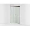 Sliding shower door, 76" H x 44-5/8 - 47-5/8" W, with 5/16" thick Crystal Clear glass