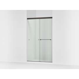 Sliding shower door, 76" H x 44-5/8 - 47-5/8" W, with 5/16" thick Crystal Clear glass