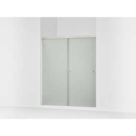 Sliding shower door, 70" H x 56-5/8 - 59-5/8" W, with 1/4" thick Frosted glass