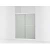 Sliding shower door, 70" H x 56-5/8 - 59-5/8" W, with 1/4" thick Frosted glass