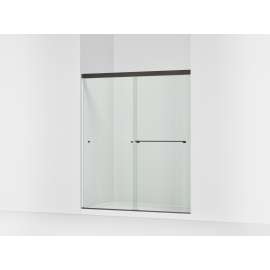 Sliding shower door, 70" H x 56-5/8 - 59-5/8" W, with 5/16" thick Crystal Clear glass