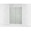 Sliding shower door, 76" H x 56-5/8 - 59-5/8" W, with 5/16" thick Frosted glass