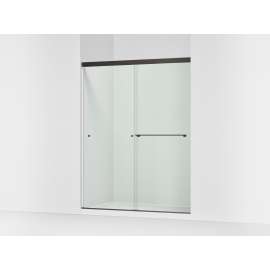 76" H sliding shower door with 5/16"-thick glass