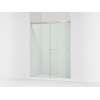 76" H sliding shower door with 5/16"-thick glass