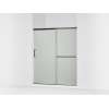 Sliding shower door, 70-1/2" H x 56-1/4 - 59-5/8" W, with 1/4" thick Frosted glass