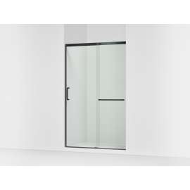 Sliding shower door, 75-1/2" H x 44-1/4 - 47-5/8" W, with heavy 5/16" thick Crystal Clear glass
