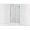 Sliding shower door, 75-1/2" H x 44-1/4 - 47-5/8" W, with heavy 5/16" thick Crystal Clear glass