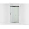 Sliding shower door, 75-1/2" H x 50-1/4 - 53-5/8" W, with heavy 5/16" thick Crystal Clear glass