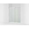 Sliding shower door, 75-1/2" H x 62-1/4 - 65-5/8" W, with heavy 5/16" thick Crystal Clear glass