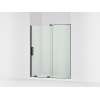Sliding shower door, 71-3/4" H x 55-3/4 - 59-3/4" W, with 5/16" thick Crystal Clear glass