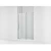 Sliding shower door, 71-3/4" H x 43-3/4 - 47-3/4" W, with 5/16" thick Crystal Clear glass