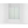Sliding bath door, 58-1/4" H x 55-3/4 - 59-3/4" W, with 5/16" thick Crystal Clear glass