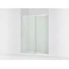 77" H sliding shower door with 3/8"-thick glass