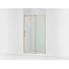 77" H sliding shower door with 3/8"-thick glass