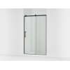 77" H sliding shower door with 3/8"-thick glass