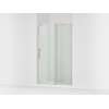 77" H sliding shower door with 3/8"-thick glass