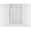 77" H sliding shower door with 3/8"-thick glass