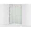 77" H sliding shower door with 3/8"-thick glass