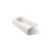 60" x 30-1/4" alcove bath, left drain