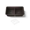33-1/2" undermount double-bowl kitchen sink