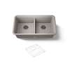 33-1/2" undermount double-bowl kitchen sink
