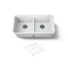 33-1/2" undermount double-bowl kitchen sink