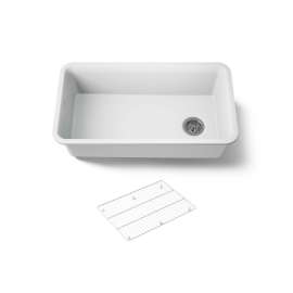 33-1/2" undermount single-bowl kitchen sink