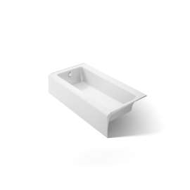 60" x 30-1/4" alcove bath, left drain