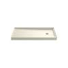 60" x 32" alcove shower base, right drain