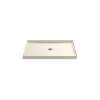 48" x 34" alcove shower base, center drain