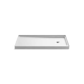 60" x 30" alcove shower base, right drain
