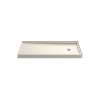 60" x 30" alcove shower base, right drain