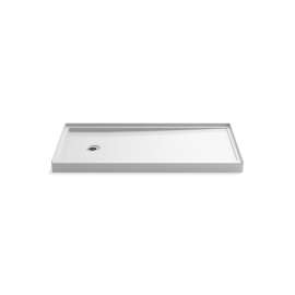 60" x 30" alcove shower base, left drain