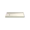 60" x 30" alcove shower base, left drain