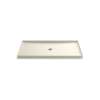 60" x 34" alcove shower base, center drain