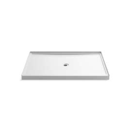 60" x 42" alcove shower base, center drain