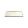 60" x 42" alcove shower base, center drain
