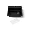 27" top-mount single-bowl kitchen sink