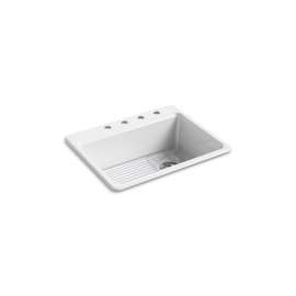 27" top-mount single-bowl kitchen sink