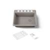 27" undermount single-bowl workstation kitchen sink