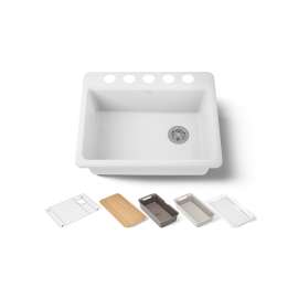 27" undermount single-bowl workstation kitchen sink