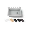 27" undermount single-bowl workstation kitchen sink